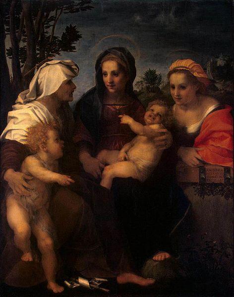 Andrea del Sarto Elisabeth and John the Baptist